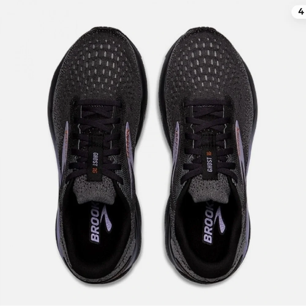 Brooks Ghost 16 Women Running Shoes Ebony/Lavender/Copper Size 8 - Picture 4 of 6